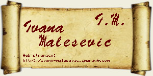 Ivana Malešević vizit kartica